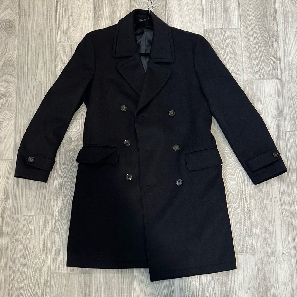 LRL Lauren Ralph Lauren Double Breasted Overcoat Navy Small Men’s